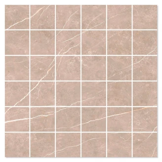 Marmor Mosaik Klinker Prestige Beige Poleret 30x30 (5x5) cm-2